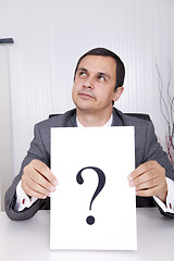 Image showing Businessman question