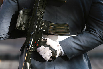 Image showing Soldier with a rifle