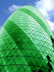 Image showing Bullet building alone green