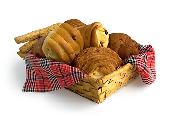 Image showing Basket with buns