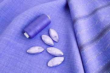 Image showing buttons and thread