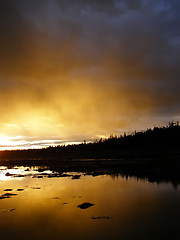 Image showing sunset at coast