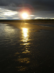 Image showing sunset at coast