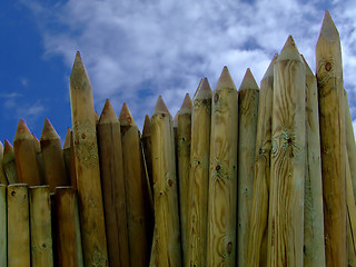 Image showing Bunch of pencil shape logs