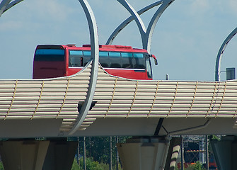 Image showing The tourist bus in a way 