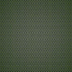 Image showing Green hexagon metal background