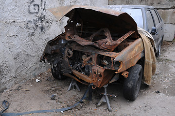Image showing Wrecked Rusty Car