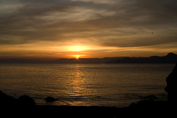 Image showing Sea sunset