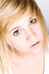 Image showing portrait of beautiful blond girl 