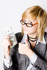 Image showing businesswoman with money