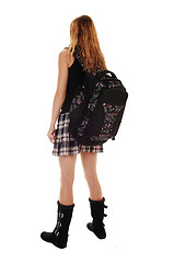 Image showing Girl with back bag.