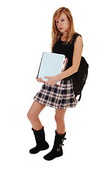 Image showing Girl with back bag.