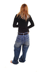 Image showing Girl loosing pants.