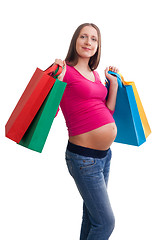 Image showing Pregnant woman shopping