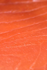 Image showing Smoked salmon texture