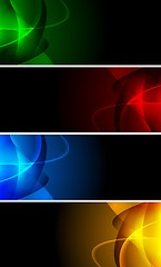 Image showing Abstract dark banners