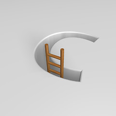 Image showing letter c and ladder