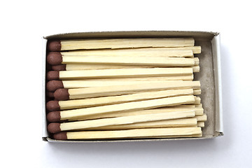 Image showing A box of matches isolated on white 