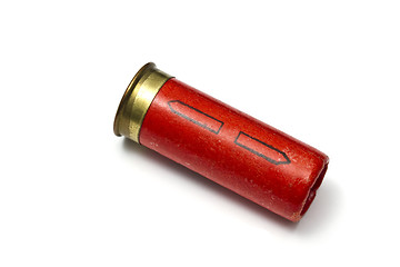 Image showing shotgun bullet isolated on white 