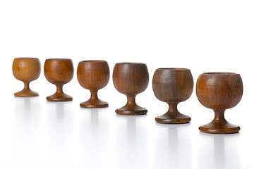 Image showing Wooden cups