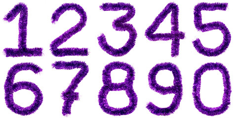 Image showing Violet digits