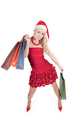 Image showing Happy woman with Christmas presents