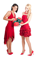 Image showing Happy women with Christmas presents