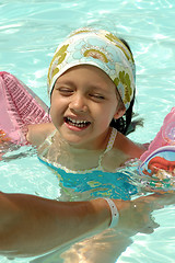 Image showing Happy child in pool