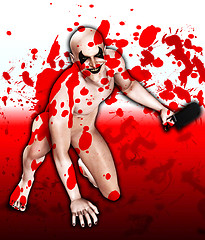 Image showing Bloody Bone Saw Clown 