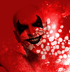 Image showing Bloody Grinning Clown