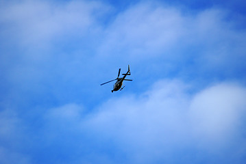 Image showing Helicopter Flying