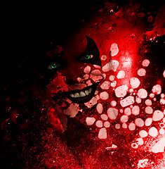 Image showing Bloody Grinning Clown