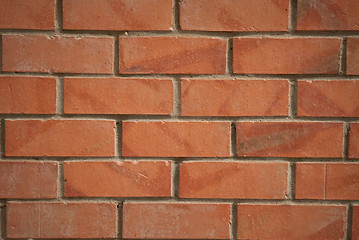 Image showing Red brick wall texture