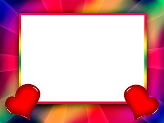 Image showing Colorful love frame