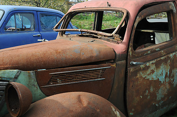 Image showing Old Cars in the Junkyard