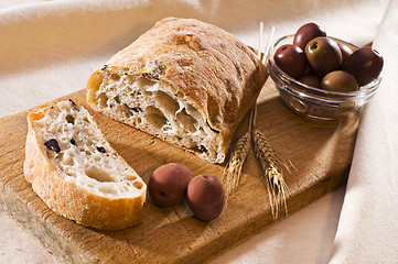 Image showing Olive bread