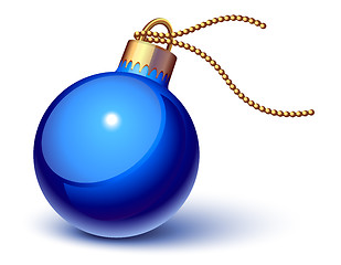 Image showing Blue christmas ornament