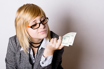 Image showing businesswoman with money