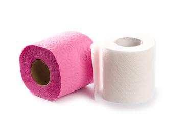 Image showing two toilet paper rolls 