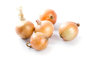 Image showing five fresh onions