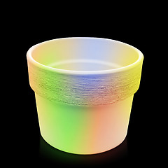 Image showing rainbow flowerpot