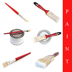 Image showing set of paint brushes