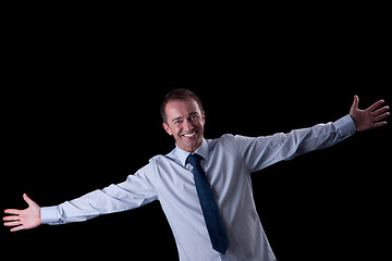 Image showing happy  man with open arms