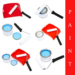 Image showing set of paint tools