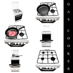 Image showing gas cooker set