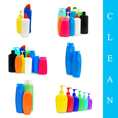 Image showing plasrtic bottles set