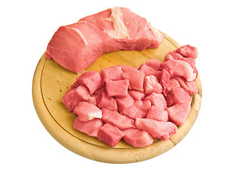 Image showing cutting goulash