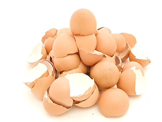 Image showing Heap of egg shell