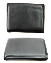 Image showing Black leather wallet 