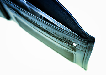 Image showing Black leather wallet